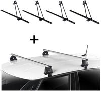 4x porte-vélos ORION + barres de toit VDP EVO ALU compatibles avec la Kia Rio (UB) 5 portes 2011-2017
