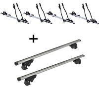 4x porte-vélos SAGITTAR + barres de toit/rails VDP LION2 compatibles avec Land Rover pour Range Rover 2 (5 portes) 94-02