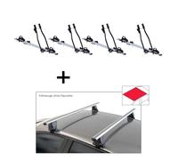 4x porte-vélos SAGITTAR + barres de toit VDP Delta compatibles avec Land Rover pour Range Rover Evoque (L538) (5 portes) 2011-2018