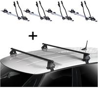 4x porte-vélos SAGITTAR + barres de toit VDP EVO acier compatibles avec Audi Q2 (GA) 5 portes à partir de 2017
