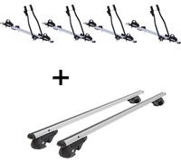 4x porte-vélos SAGITTAR + barres de toit VDP004 L compatibles avec VW Passat Variant 96-14