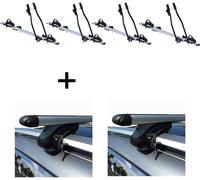 4x porte-vélos SAGITTAR + porte-bagages VDP L120 compatible avec Kia Sportage JE 04-10