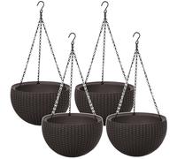 Keter Hanging Sphere Planter - Lot de 4 Marron Ø35 cm 8,6 L
