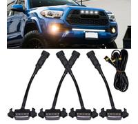 4x pour LED Feux de Calandre pour blancs pour Tacoma Pro 2016-2021 | Compatibilité pour tacoma Pro 2016-2021, lentille blanche, montage direct grille, remplacement PT228-35170