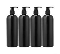 4x pour vide 500ml pour Pompe Étanche 4x pour vide 500ml pour | Matériau PET sûr, léger, résistant chocs, réutilisable, compatible savons et shampoings