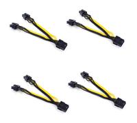 4X Processeur EPS 8Pin à 2 PCIe 8Pin Double PCI-E 6 + 2Pin Y Splitter Miner GPU Carte Graphique Câble 20CM