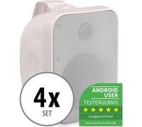 4x Pronomic OLS-5 WH haut-parleurs plein air blanc 4x 80 Watt Blanc G