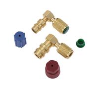 4X R12 à R134 un Adaptateur de Conversion de Conversion de Port de Raccord Ca Haut/Bas, Raccord Rapide de Valve de Coupleur A/C à 90 Degrés
