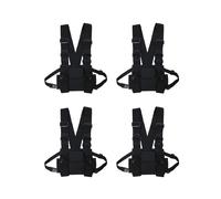4X Radio Walkie Talkie 3 Poche Poitrine Pack Sac Harnais avec Fermeture ÉClair pour Avant Pack Gilet Pochette Carry Case