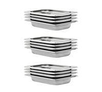 4x Récipients Gastronorm GN 1/4 150 mm Inox Restaurant Hôtel Cuisine vidaXL