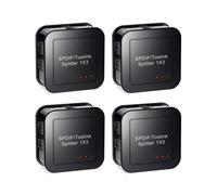 4X Répartiteur Audio Optique Numérique 1X3, Répartiteur Audio Numérique à Fibre Optique SPDIF TOSLINK, 1 en 3 Sorties, pour DVD HDTV -Ray