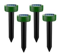 4X Répulsif Anti Taupes, Solaire,Ultrason,ultrasons borne pour Taupes, Serpents campagnols Gophers et Autres Répulsif -Circular