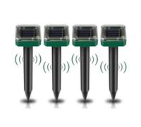 4X Répulsif Taupe Solaire à Ultrason,Repulsif Solaire Exterieur Combine Sons et Vibrations, Anti Taupes Repousser Taupes