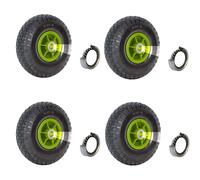 4x Roues de Brouettes à Air 260x85 MM 3.00-4 Moyeu Ø 20 Robuste 4 Pr Tissu