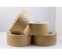4x Rouleaux 48mm x 50 m Ruban adhésif adhésif en papier auto-adhésif pour cadrer, masquage, décoration ou emballage - Respectueux de l'environnement - 100% recyclable - Vegan