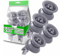 4x Roulette Lave Vaisselle pour Panier Superieur 00611666 611666 pour Bosch | 00165313 165313 pour Siemens pour Neff - Garantie de 5 Ans - ONIX TECH