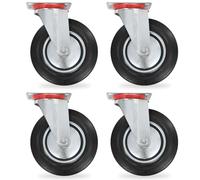 4x Roulettes Pivotantes 200 mm Meuble Chariot Roulant Etagère à Livre vidaXL