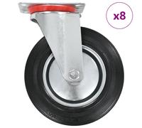 4x Roulettes Pivotantes 200 mm Meuble Chariot Roulant Etagère à Livre vidaXL