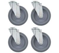 4x Roulettes Pivotantes à Trou de Boulon 125 mm Chariot Roulant Meuble vidaXL