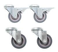 vidaXL 4 pcs Roulettes pivotantes à trou de boulon 50 mm G