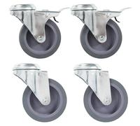 4x Roulettes Pivotantes à Trou de Boulon 75 mm Meuble Chariot Roulant vidaXL