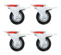 4x Roulettes Pivotantes avec Double Frein 100 mm Meuble Chariot Roulant vidaXL