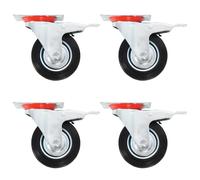 4x Roulettes Pivotantes avec Double Frein 100 mm Meuble Chariot Roulant vidaXL