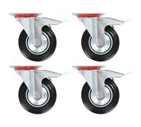 vidaXL Roulettes pivotantes avec double frein 4 pcs 160 mm G