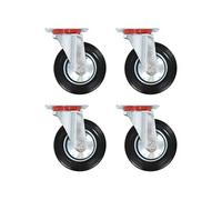 vidaXL Roulettes pivotantes 4 pièces 160 mm Capacité 150 kg Noir G