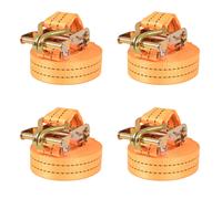 4x Sangle d’Arrimage à Cliquet 1 Tonne 6 mx38 mm Orange Transport vidaXL