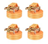 4x Sangle d’Arrimage à Cliquet 1 Tonne 6 mx38 mm Orange Transport vidaXL