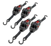 4x Sangles d'arrimage automatique 100 daN Charge de traction LGF 0,2 m LGL 1,8m PES Courroie Crochet