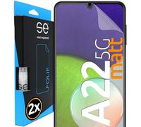 4x se® Film de Protection 3D Antireflet pour Samsung Galaxy A22 5G, Auto-réparateur, Compatible Empreinte & FaceID, Installation Sans Bulles, Résistant aux Chocs et Rayures, Fabriqué en Allemagne