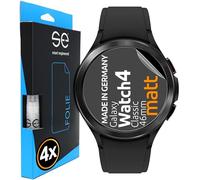 4x se® Film de Protection 3D Antireflet pour Samsung Galaxy Watch 4 Classic (46mm), Auto-réparateur, Compatible Empreinte & FaceID, Installation Sans Bulles, Résistant aux Chocs et Rayures, Allemagne