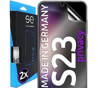 4x se® Film de Protection 3D Privacy pour Samsung Galaxy S23, Auto-réparateur, Compatible Empreinte & FaceID, Installation Sans Bulles, Résistant aux Chocs et Rayures, Fabriqué en Allemagne