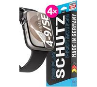 4x se® Film de Protection 3D Transparent pour Apple Watch 44 / 45mm, Auto-réparateur, Compatible Empreinte & FaceID, Installation Sans Bulles, Résistant aux Chocs et Rayures, Fabriqué en Allemagne