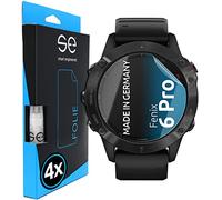 4x se® Film de Protection 3D Transparent pour Garmin Fenix 6 Pro, Auto-réparateur, Compatible Empreinte & FaceID, Installation Sans Bulles, Résistant aux Chocs et Rayures, Fabriqué en Allemagne