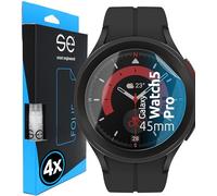 4x se® Film de Protection 3D Transparent pour Samsung Galaxy Watch 5 Pro 45mm, Auto-réparateur, Compatible Empreinte & FaceID, Installation Sans Bulles, Résistant aux Chocs et Rayures, Allemagne