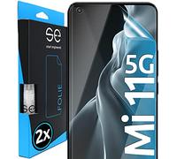 4x se® Film de Protection 3D Transparent pour Xiaomi Mi 11 5G, Auto-réparateur, Compatible Empreinte & FaceID, Installation Sans Bulles, Résistant aux Chocs et Rayures, Fabriqué en Allemagne