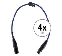 4x Set de Cable DMX XLR Male Female 3 Poles Effet Lumiere Audio Microphone 0.5M
