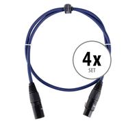 4x Set De Cable DMX XLR Male Female 3 Poles Effet Lumiere Audio Microphone 1m