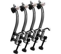 4x Support Pince Microphone pour Kits de Batterie Percussion Snaredrum Tom Mic