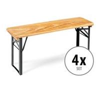 4x Set Stagecaptain BBB-117 Hirschgarten banc de jardin 117 cm naturel Naturel G