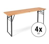 4x Set Stagecaptain BBT-180 Hirschgarten table de jardin 177 cm naturel Naturel G
