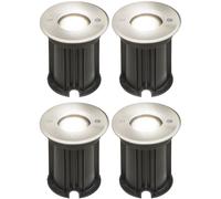 4x sol encastré spots entrée éclairage jardin inox lampes spot en set incl. ampoules LED