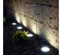 4 x lampe d'extérieur solaire spot lampe en acier inoxydable étanche chemin EXTÉRIEUR éclairage jardin terrasse pelouse allée sol pique lampadaire