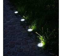 4x LED lampes solaires extérieur piquet de sol projecteur jardin chemin spot plug lampes
