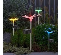 Lampe De Jardin Décorative LED Solaire Papillon Libellule Changement De Couleur
