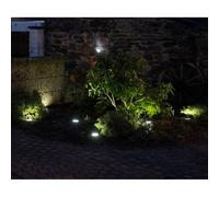 4x Solar Spot extérieur Lampe en acier inoxydable Imperméable OUTDOOR Éclairage de chemin Jardin Terrasse Pelouse Allée Piquet de terre Lampe de sol