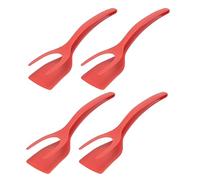4X Spatule d'oeuf en nylon - Fried Egg Flipper Spatule, Grip and Fllip Egg Spatule Tongs, Tongs Grip and Fllip Fried Egg Turners Cooking Tool, Burgers Steak Fish Flipping Spatule & Tongs for Eggs